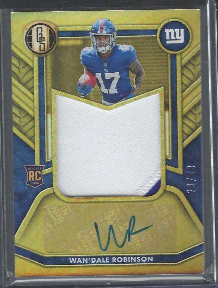 WAN'DALE ROBINSON 2022 PANINI GOLD STANDARD ROOKIE JUMBO PATCH AUTO RC #D 23/49