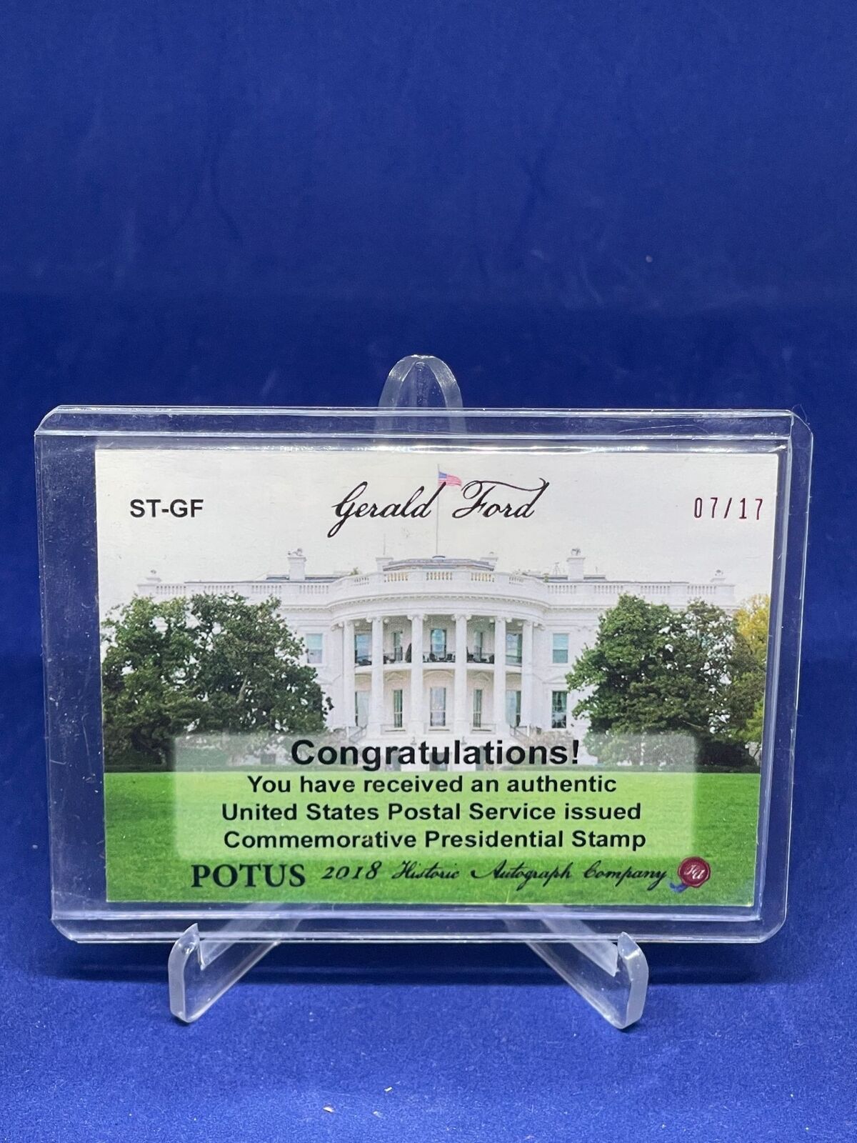 GERALD R FORD 2018 HISTORIC AUTOGRAPH COMPANY STAMP #D 7/17