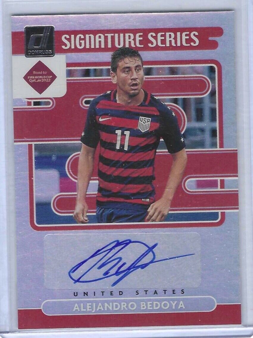 ALEJANDRO BEDOYA 2021-22 DONRUSS ROAD QATAR SILVER SIGNATURE SERIES AUTO #SS-ABE