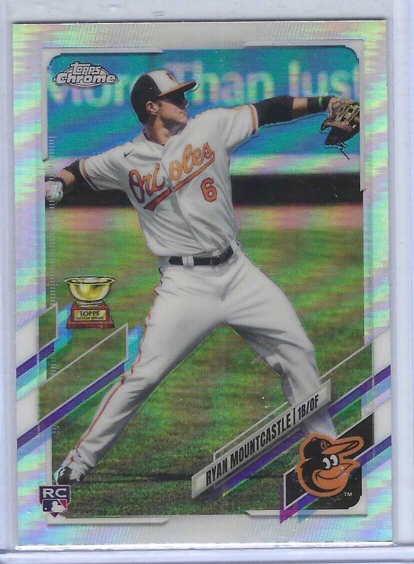 RYAN MOUNTCASTLE 2021 TOPPS CHROME SP PHOTO VARIATION REFRACTOR ROOKIE RC #63