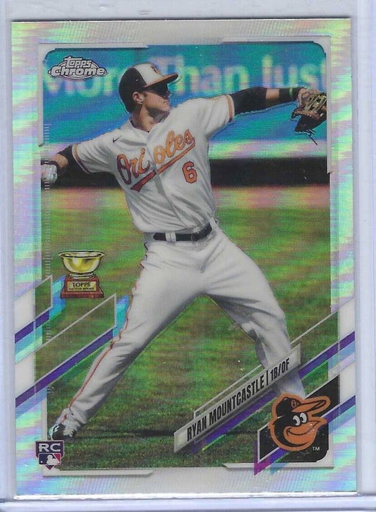 RYAN MOUNTCASTLE 2021 TOPPS CHROME SP PHOTO VARIATION REFRACTOR ROOKIE RC #63