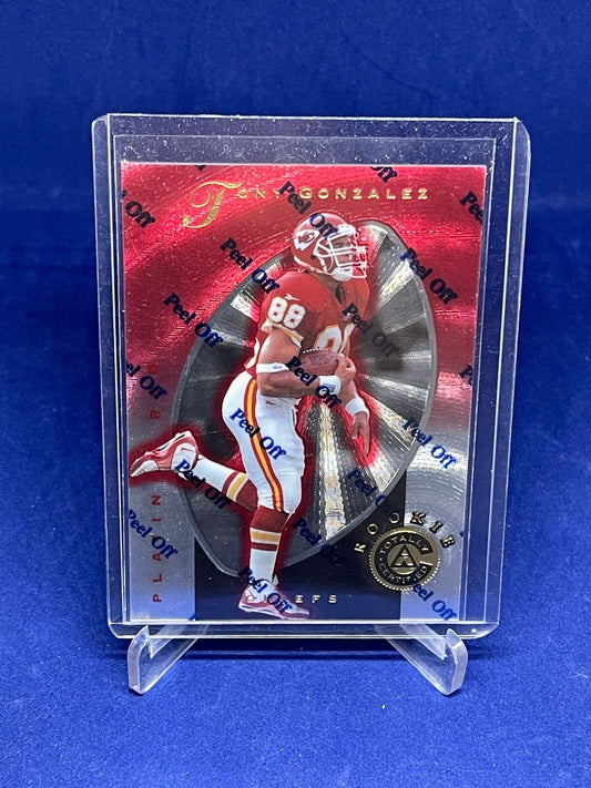TONY GONZALEZ 1997 PINNACLE TOTALLY CERTIFIED ROOKIE RC W/ COATING #D 325/4999