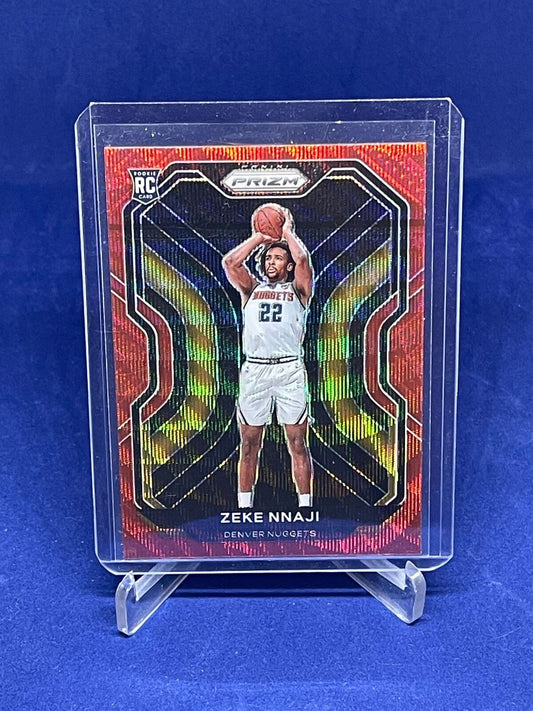 ZEKE NNAJI 2020-21 PANINI PRIZM RUBY WAVE PRIZM ROOKIE RC #266