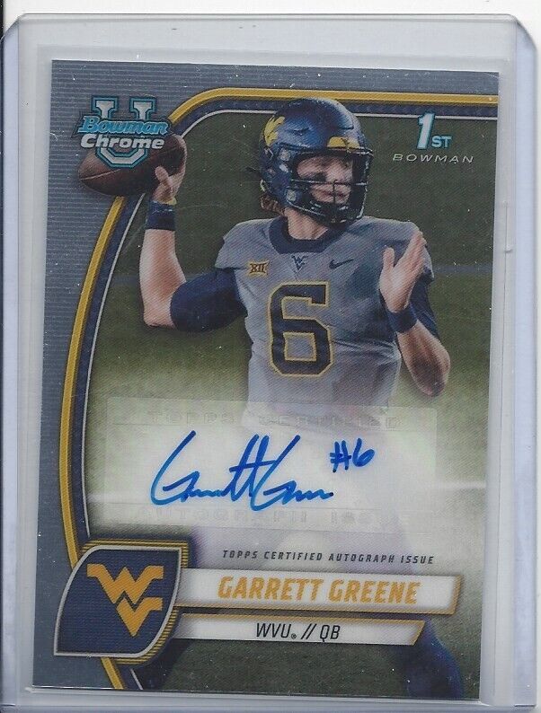 GARRETT GREENE 20224 BOWMAN CHROME UNIVERSITY 1ST WEST VIRGINIA AUTO