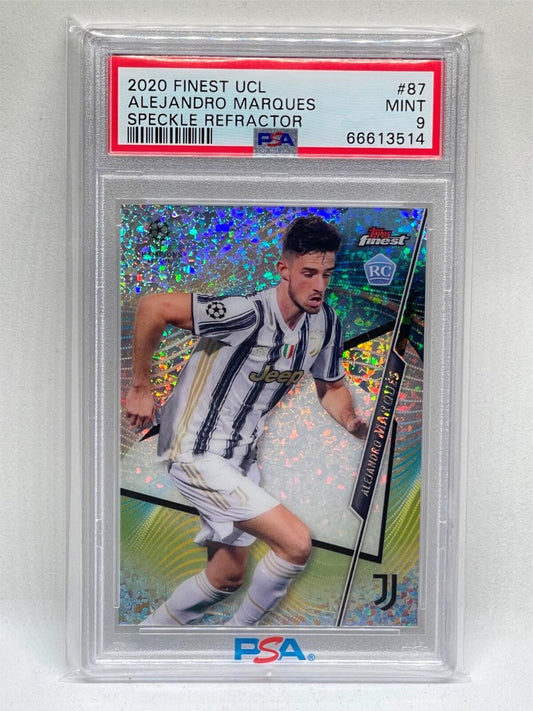 ALEJANDRO MARQUES 2020 TOPPS FINEST UCL SPECKLE REFRACTOR RC /175 PSA 9 POP 1/1