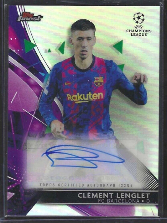 CLEMENT LENGLET 2021-22 TOPPS FINEST SILVER REFRACTOR AUTO #BA-CL