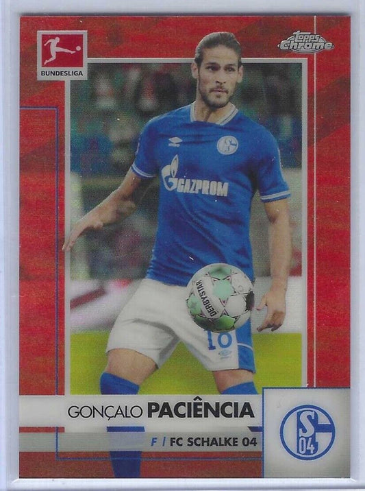 GONCALO PACIENCIA 2020-21 TOPPS CHROME BUNDESLIGA RED REFRACTOR #D 08/10