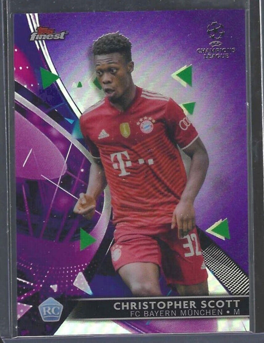 CHRISTOPHER SCOTT 2021-22 TOPPS FINEST PURPLE REFRACTOR ROOKIE RC #D 294/299