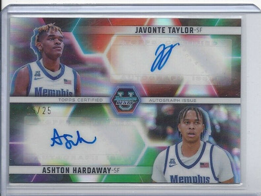 JAVONTE TAYLOR ASHTON HARDAWAY 2023 BOWMANS BEST DUAL REFRACTOR AUTO #D 25/25