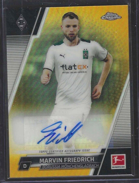 MARVIN FRIEDRICH 2021-22 TOPPS CHROME GOLD REFRACTOR AUTO #D 48/50