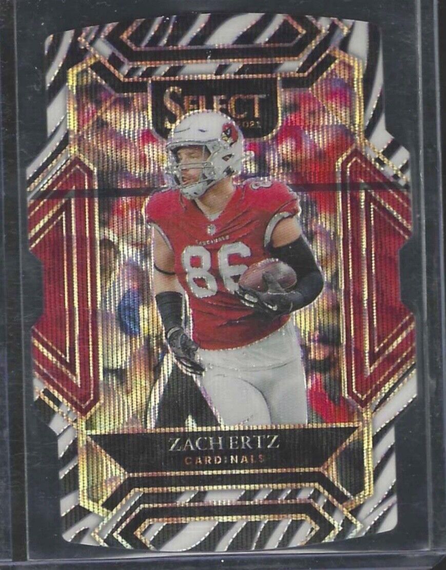 ZACH ERTZ 2021 PANINI SELECT CLUB LEVEL ZEBRA PRIZM DIE CUT SSP #228