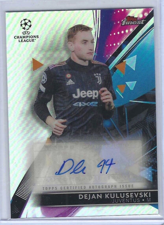DEJAN KULUSEVSKI 2021-22 TOPPS FINEST UCL SILVER REFRACTOR AUTO #BA-DK