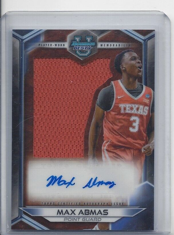 MAX ABMAS 2023 BOWMANS BEST UNIVERSITY JERSEY AUTO SILHOUETTE REFRACTOR