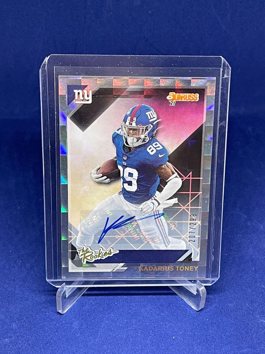 KADARIUS TONEY 2021 PANINI DONRUSS THE ROOKIES AUTO RC #D 207/299