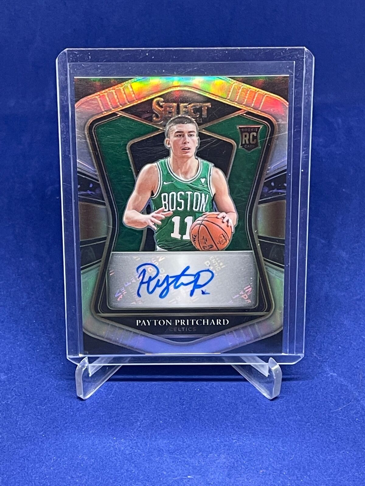 PAYTON PRITCHARD 2020-21 PANINI SELECT SILVER PRIZM AUTO ROOKIE RC #D 97/249