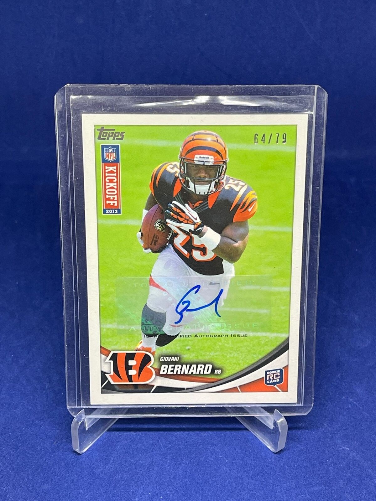 GIOVANI BERNARD 2013 TOPPS KICKOFF ROOKIE AUTO RC #D 64/79
