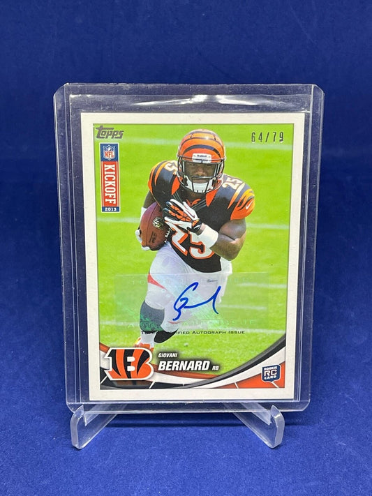 GIOVANI BERNARD 2013 TOPPS KICKOFF ROOKIE AUTO RC #D 64/79