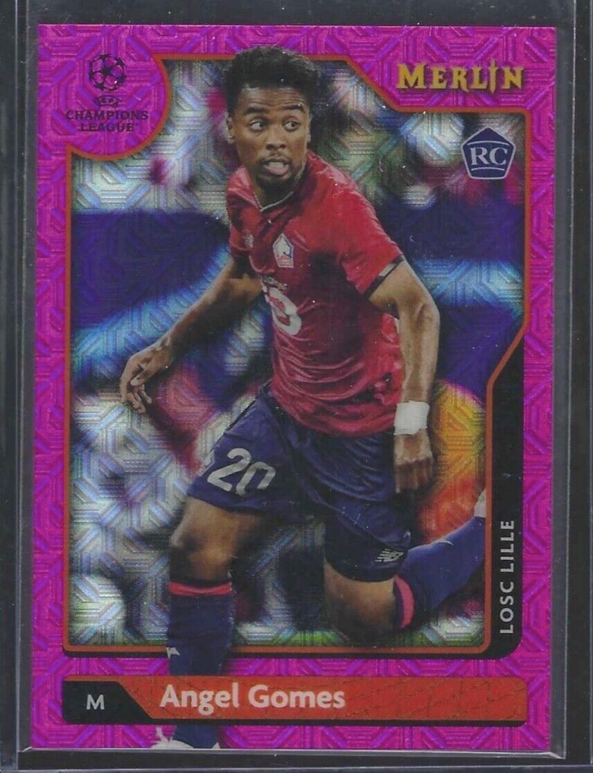 ANGEL GOMES 2021-22 TOPPS MERLIN PINK MOJO REFRACTOR ROOKIE RC #D 265/275