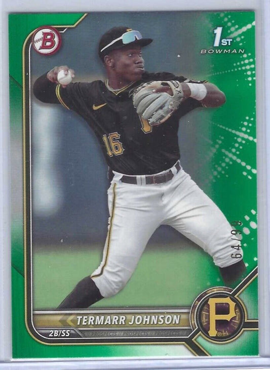 TERMARR JOHNSON 2022 BOWMAN GREEN 1ST PROSPECT #D 64/99