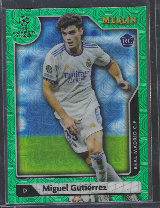 MIGUEL GUTIERREZ 2021-22 TOPPS MERLIN GREEN MOJO REFRACTOR ROOKIE RC #D 30/99