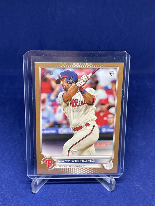 MATT VIERLING 2022 TOPPS SERIES ONE GOLD ROOKIE RC #D 1180/2022