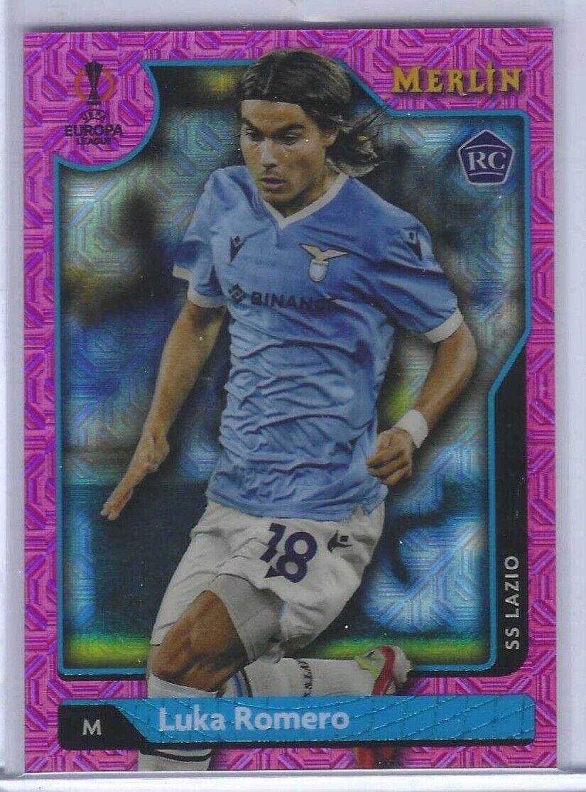 LUKA ROMERO 2021-22 TOPPS MERLIN PINK MOJO REFRACTOR ROOKIE RC #D 206/275