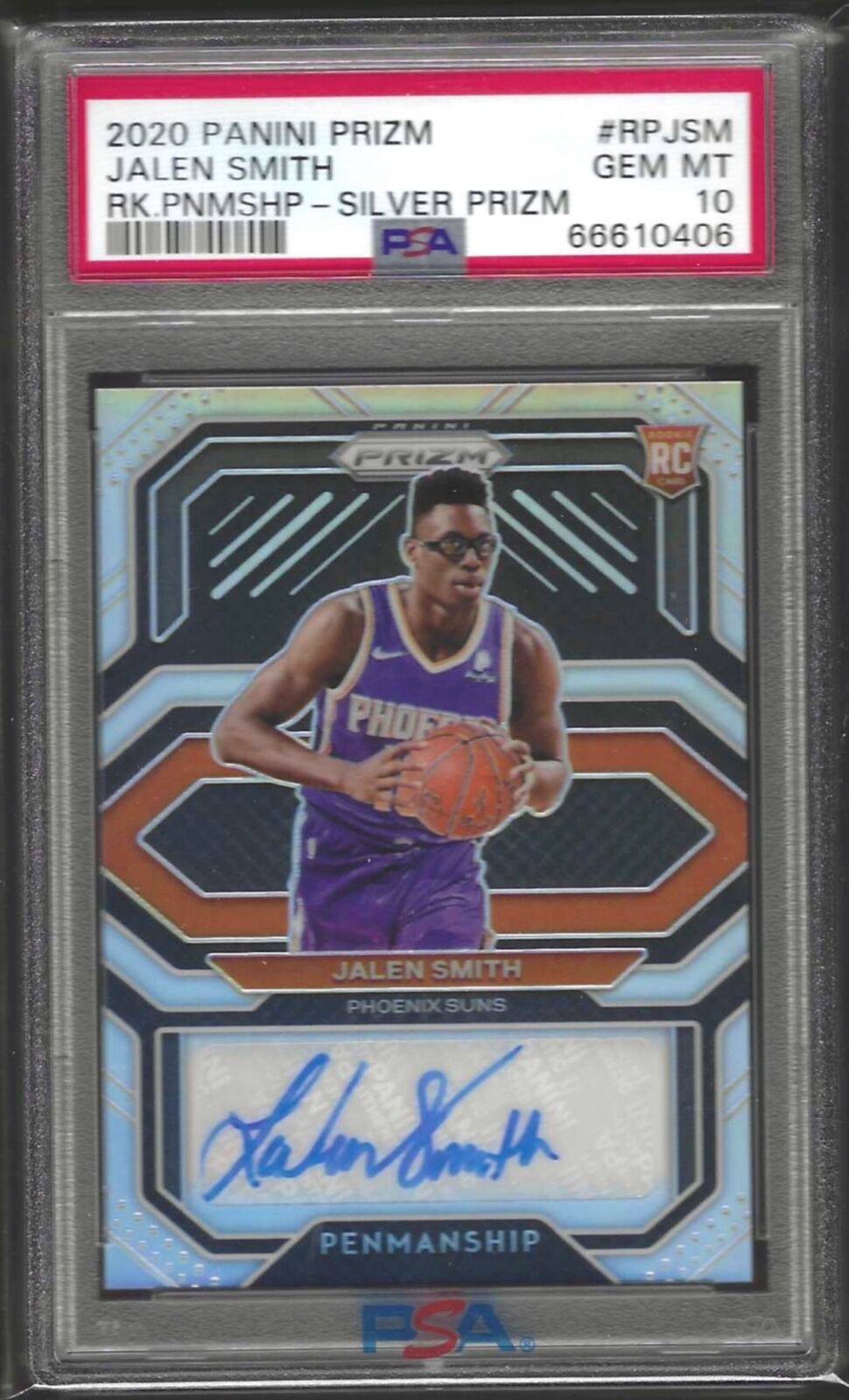JALEN SMITH 2020-21 PANINI PRIZM SILVER PRIZM ROOKIE AUTO RC PSA 10 GEM POP 2