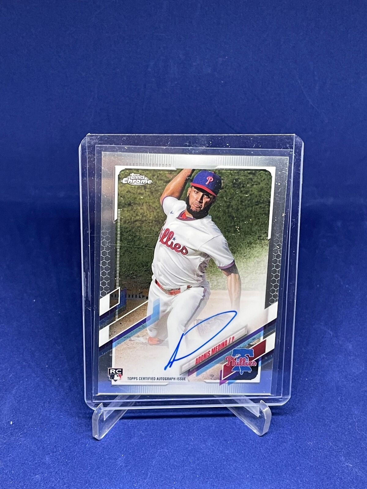 ADONIS MEDINA 2021 TOPPS CHROME ON CARD AUTO ROOKIE RC