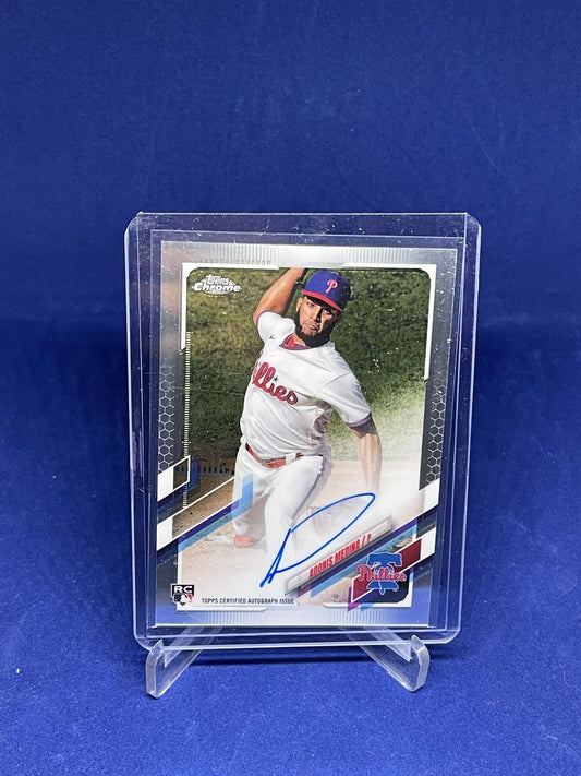 ADONIS MEDINA 2021 TOPPS CHROME ON CARD AUTO ROOKIE RC