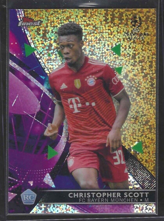CHRISTOPHER SCOTT 2021-22 TOPPS FINEST GOLD MINI DIAMOND REFRACTOR ROOKIE RC /50