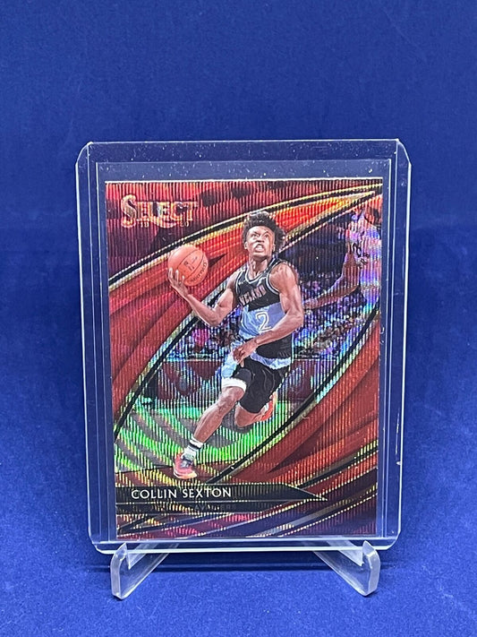 COLLIN SEXTON 2019-20 PANINI SELECT COURTSIDE RED WAVE PRIZM SP #262