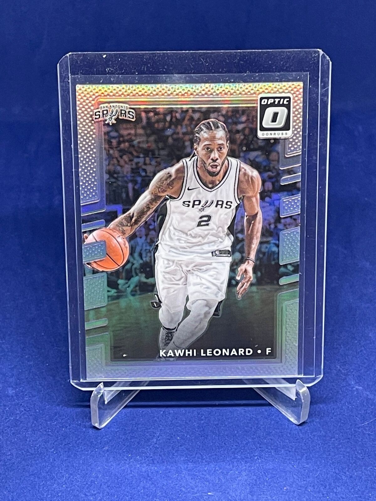 KAWHI LEONARD 2017-18 PANINI DONRUSS OPTIC SILVER PRIZM HOLO #134