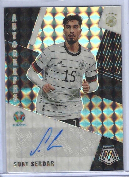 SUAT SERDAR 2020-21 PANINI MOSAIC UEFA EURO MOSAIC PRIZM AUTO #AM-SS