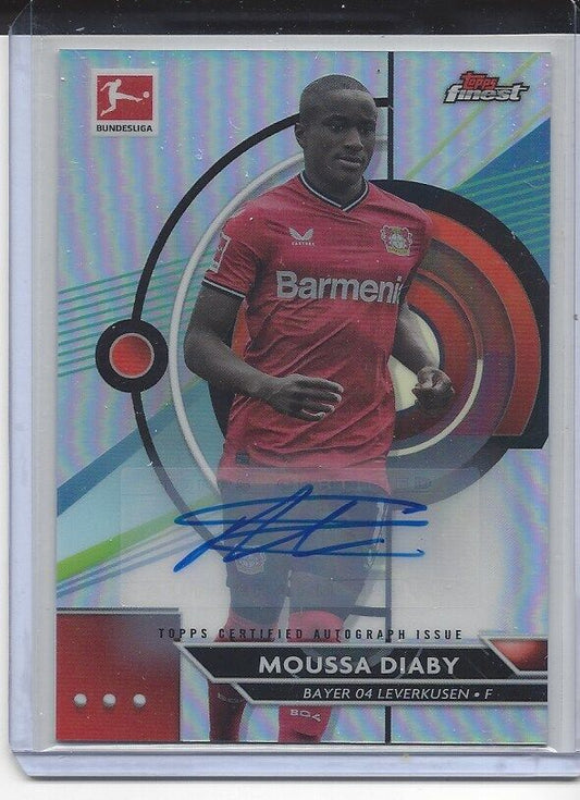 MOUSSA DIABY 2022-23 TOPPS FINEST BUNDESLIGA LEVERKUSEN REFRACTOR AUTO