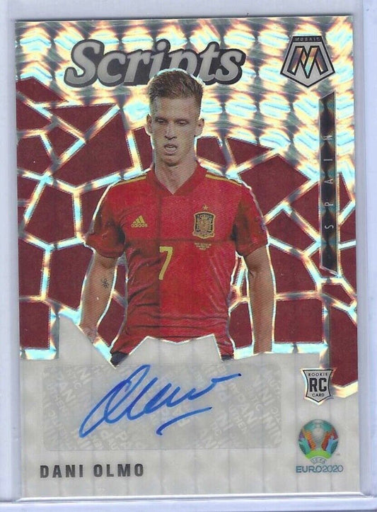 DANI OLMO 2020-21 PANINI MOSAIC UEFA EURO MOSAIC PRIZM SCRIPTS AUTO RC #SM-DO