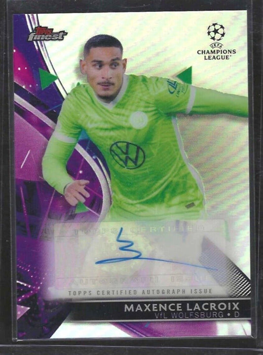 MAXENCE LACROIX 2021-22 TOPPS FINEST SILVER REFRACTOR AUTO #BA-ML