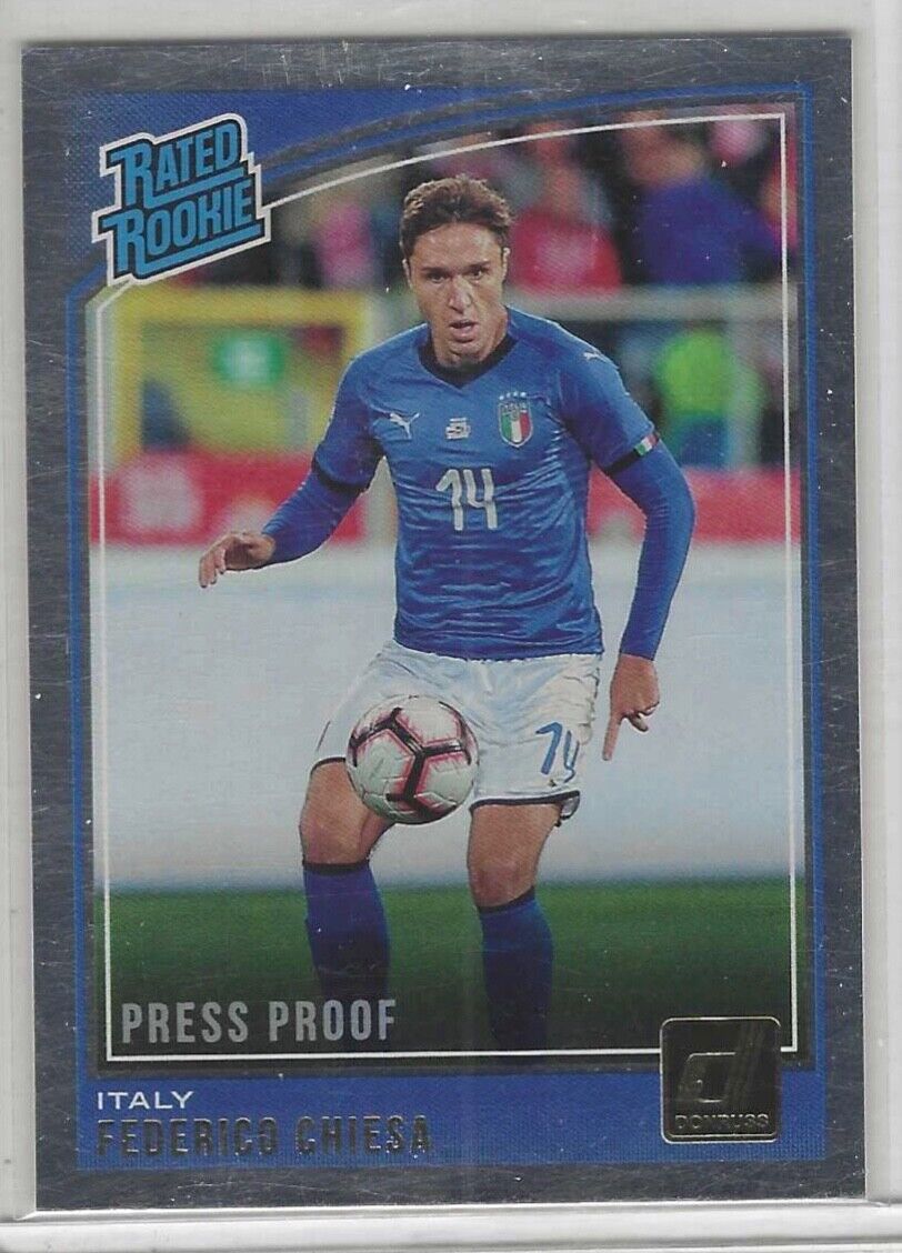 FEDERICO CHIESA 2018-19 PANINI DONRUSS SILVER FOIL PRESS PROOF ROOKIE RC #192