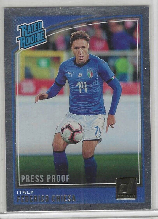 FEDERICO CHIESA 2018-19 PANINI DONRUSS SILVER FOIL PRESS PROOF ROOKIE RC #192