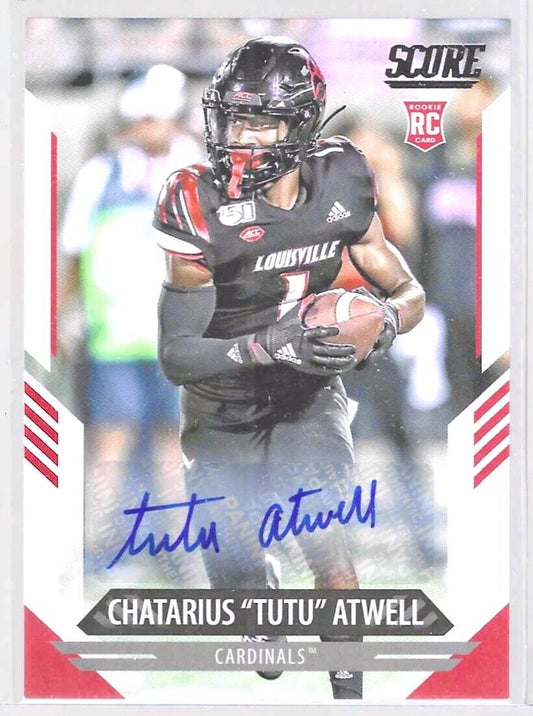 CHATARIUS "TUTU" ATWELL 2021 PANINI SCORE ROOKIE AUTO RC #336