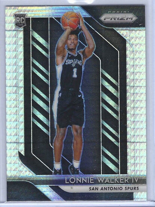 LONNIE WALKER IV 2018-19 PANINI PRIZM SILVER HYPER PRIZM ROOKIE RC #251