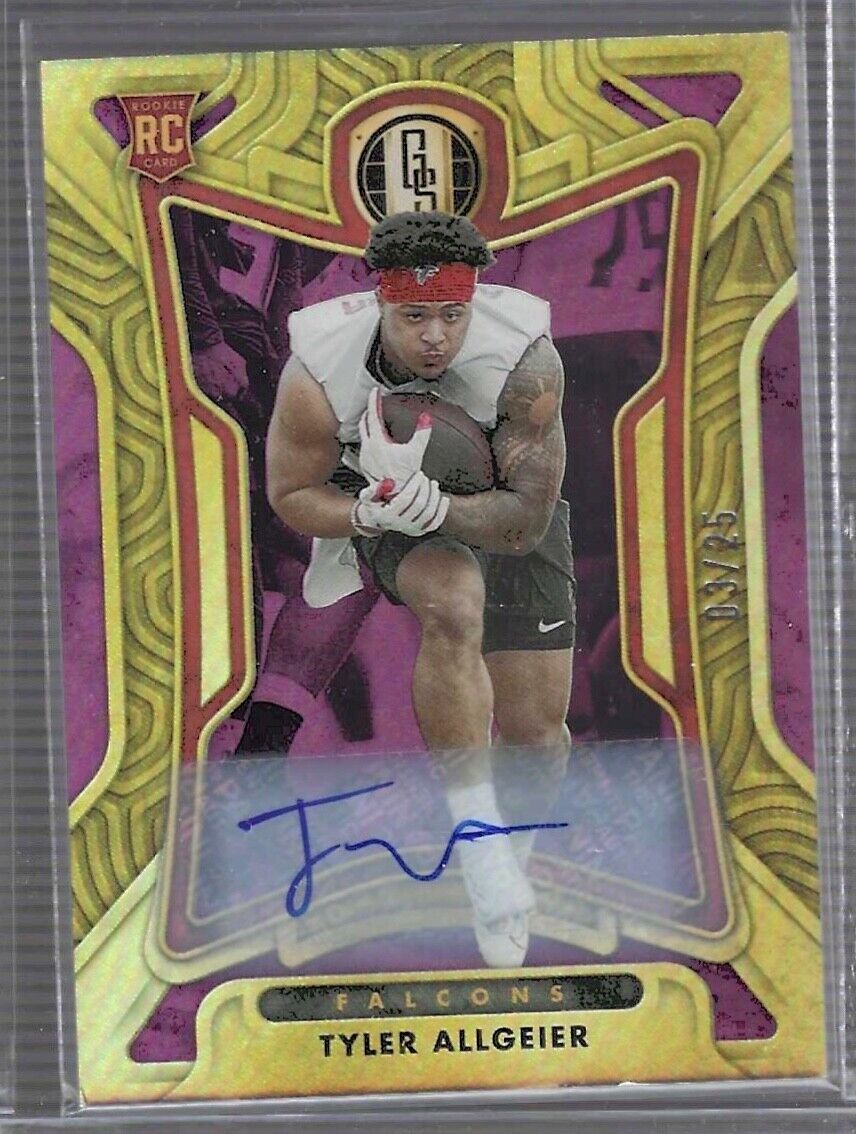 TYLER ALLGEIER 2022 PANINI GOLD STANDARD PURPLE ROOKIE AUTO RC #D 03/25
