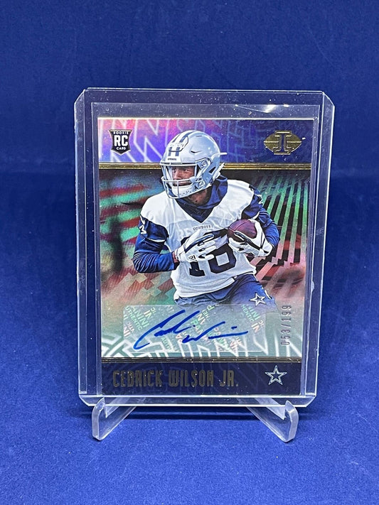 CEDRICK WILSON JR 2018 PANINI ILLUSIONS AUTO ROOKIE RC #D 53/199