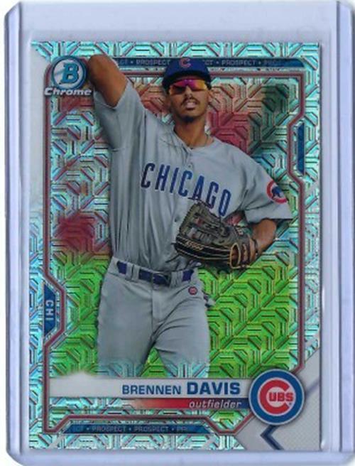 BRENNEN DAVIS 2021 TOPPS BOWMAN CHROME MEGA BOX MOJO REFRACTOR PROSPECT #BCP-173