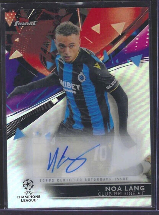 NOA LANG 2021-22 TOPPS FINEST SILVER REFRACTOR AUTO #BA-NL