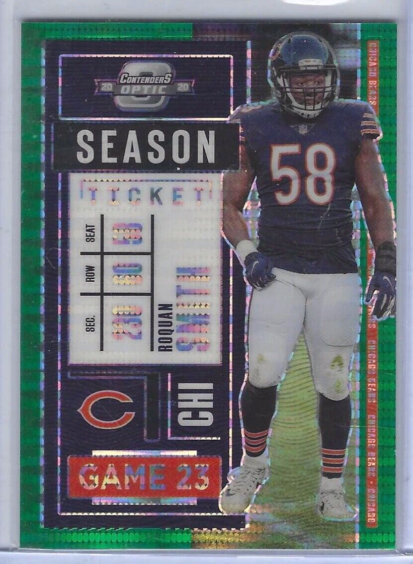 ROQUAN SMITH 2020 PANINI OPTIC CONTENDERS GREEN PULSAR PRIZM #D 6/27