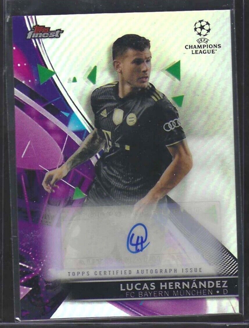 LUCAS HERNANDEZ 2021-22 TOPPS FINEST SILVER REFRACTOR AUTO #BA-LH
