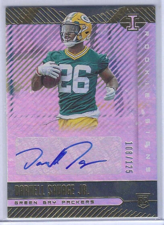 DARNELL SAVAGE JR 2019 PANINI ILLUSIONS ROOKIE SIGNS AUTO RC #D 108/125