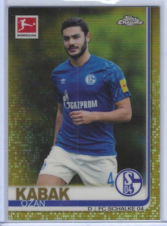 OZAN KABAK 2019-20 TOPPS CHROME BUNDESLIGA GOLD REFRACTOR RC #D 02/50