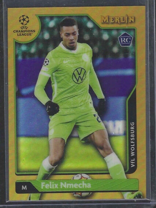 FELIX NMECHA 2021-22 TOPPS MERLIN GOLD REFRACTOR ROOKIE RC #D 35/50