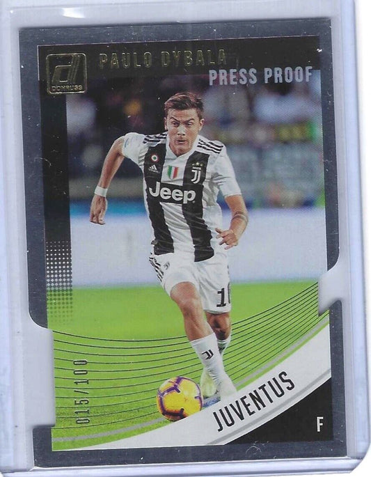 PAULO DYBALA 2018-19 PANINI DONRUSS SILVER FOIL DIE CUT PRESS PROOF #D 015/100